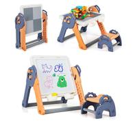 Costway 6-In-1 Multi-Activity Kids Play Table & Chair Set Folding Kids Painting Easel