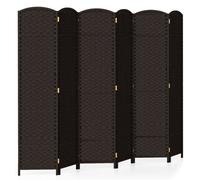 Costway 6-Panel Room Divider 240 X 170 Cm Folding Privacy Screen Wooden Frame Partition Screen