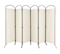 Costway 6-Panel Room Divider Folding Privacy Screen Fabric Wall Divider 331 X 188Cm