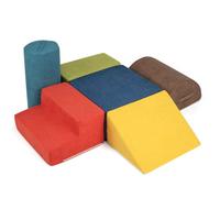 Costway 6-Piece Baby Climbing Blocks Kids Indoor Soft Play Structure-Colorful