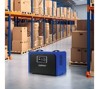 Costway 60L Commercial Crawl Dehumidifier Industrial Dehumidifier w/24H Timer in Blue COSTWAY Blue
