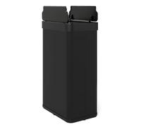 Costway 60L Trash Can w/Wing Lids Infrared Motion Sensor Garbage Can Waste Bin in Black COSTWAY Black