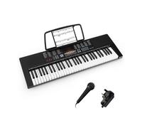 Costway 61-Key Electronic Keyboard Piano Portable Digital Piano in Black COSTWAY Black