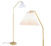 Costway 66" Arc Floor Lamp Modern Standing Lamp W/ Adjustable Lamp Head-Gold