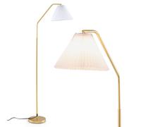 Costway 66" Arc Floor Lamp Modern Standing Lamp w/ Adjustable Lamp Head in Gold COSTWAY Gold