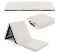 Costway 6Ft Folding Gymnastics Mat 5Cm Thick Foam Non-Slip Yoga Mat-Light Grey