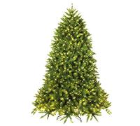 Costway 6Ft Pre-Lit Artificial Christmas Tree Xmas Tree 8 Lighting Modes 650 Led Lights