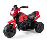 Costway 6V Kid Motorcycle 3-Wheel Ride on Motorbike w/LED Headlight Foot Pedal in Red COSTWAY Red