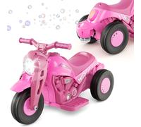Costway 6V Kids Bubble Car Electric Motor Kids Ride on Motorcycle with Bubble Maker in Pink COSTWAY Pink