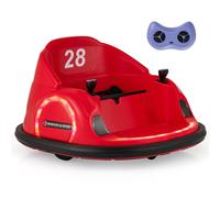 Costway 6V Ride on Bumper Car Battery Powered Bumping Car w/Lights in Red COSTWAY Red