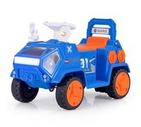 COSTWAY 6V Ride on Car, Kids Electric Cars with Music, Sound Effects, LED Lights, USB & AUX Port, Wireless Connection, 4 Wheels Vehicle Toy for Boys Girls (Blue+Orange)