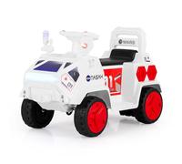 COSTWAY 6V Ride on Car, Kids Electric Cars with Music, Sound Effects, LED Lights, USB & AUX Port, Wireless Connection, 4 Wheels Vehicle Toy for Boys Girls (White+Red)