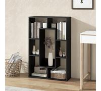 Costway 7-Cube Bookcase Wooden Storage Geometric Bookshelf Corner Decorative Display Shelf