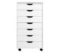 Costway 7-Drawer Storage Cabinet Mobile File Organizer Filing Dresser Chest in White COSTWAY White