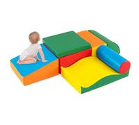 COSTWAY 7 Pieces Toddler Climb and Crawl Foam Play Set, Colorful Children's Educational Software Activity Toys, Baby Soft Play Equipment for Climbing, Sliding, Crawling