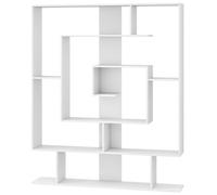 Costway 7-Tier Bookshelf Geometric Bookcase With 2 Anti-Tipping Kits-White