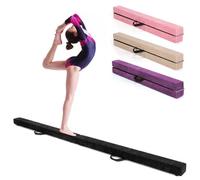 Costway 7Ft Folding Firm Gymnastic Beam Portable Floor Balance Beam W/ Handles-Black