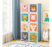 Costway 8-Cube Baby Closet Dresser Portable Kids Wardrobe Children's Storage Organizer