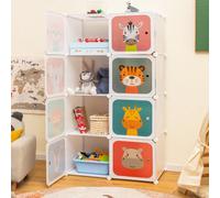Costway 8-Cube Baby Closet Dresser Portable Kids Wardrobe Children's Storage Organizer