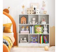 Costway 8-Cube Bookshelf 3-Tier Storage Organizer 100 Cm Wood Display Shelf