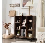 Costway 8-Cube Storage Bookcase Wooden Bookshelf Side Cabinet Freestanding Display Rack