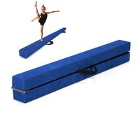 Costway 8 Ft Folding Gymnastic Beam Gymnastics Balance Beam-Blue