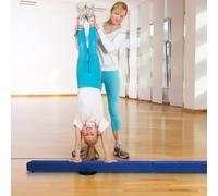 Costway 8 FT Folding Gymnastic Beam Gymnastics Balance Beam in Blue COSTWAY Blue