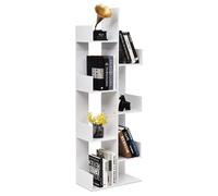 Costway 8-Tier Bookcase Multipurpose Bookshelf 8-layer Freestanding Bookcase in White COSTWAY White