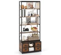 Costway 8-tier Bookshelf Freestanding Bookcase with Storage & Drawers in Brown COSTWAY Brown