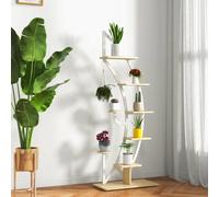 Costway 8-Tier Tall Metal Plant Stand Rack Curved Half Moon Shape Ladder Planter Shelf