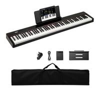 COSTWAY 88 Key Digital Piano, Velocity-Sensitive Full Size Keyboard with French DREAM Audio Source, USB MIDI, Sustain Pedal, Music Stand, Portable Electric Piano for Beginners