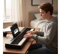 Costway 88 Keys Velocity-Sensitive Piano Keyboard Digital Piano w/Carry Bag in Black COSTWAY Black