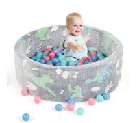 Costway 90 X 30 Cm Baby Ball Pit Glow In The Dark Round Ball Pool-Grey