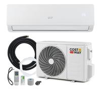 Costway 9000BTU Air Conditioner Wall Split 5 In 1 AC Unit Heater Dehumidifier in White COSTWAY White
