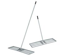 Costway 91 X 25 Cm Lawn Leveling Rake Metal Lawn Leveler Tool For Topsoil-Silver