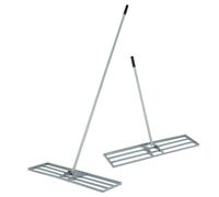 Costway 91 x 25 cm Lawn Leveling Rake Metal Levelawn Tool Garden Lawn Leveler in Silver COSTWAY Silver 91 x 25 cm