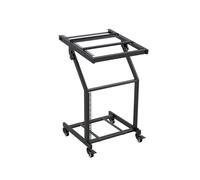 Costway 9U DJ Mixer Stand 2 Layer Professional Audio Rack Mount in Black COSTWAY Black