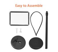 Costway A3 Adjustable Poster Stand Presentation Stand w/Adjustable Height in Black COSTWAY Black