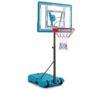 COSTWAY Adjustable Basketball Hoop and Stand, 1.15-1.35m Basketball Goal with Fillable Base & Transport Wheels, Portable Basketball Net Set System for Kids Teens Adults (Blue)
