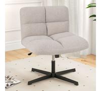Costway Armless Home Office Chair Swivel Desk Chair Height Adjustable Task Vanity Chair