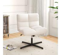 Costway Armless Home Office Chair Swivel Desk Chair Height Adjustable Task Vanity Chair