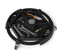 COSTWAY Automotive Rolling Tool Tray, Tool Creeper Mechanic Caddy Tray with 3 Swivel Casters, 4 Compartments and 2 Magnets, Floor Creeper Moving Tool Tray for Garage, Workshop, 14kg Load Capacity