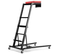 COSTWAY Automotive Top Creeper, Foldable Engine Creeper with 120CM-182CM Adjustable Height, 3-Gear Angle, Padded Deck, 4 Swivel Wheels, 180KG/400LBS Capacity High Top Creeper for Garage Workshop