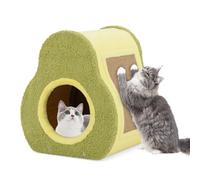 Costway Avocado-Shaped Cat House Cute Cat Shelter 35 X 33 X 40 Cm-Green