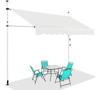 Costway Awning Sun Shade Retractable Canopy Sun Shelter 200 x 120cm in Beige | Size: 200 x 120 cm COSTWAY Beige 200 x 120 cm