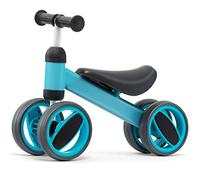 COSTWAY Baby Balance Bike, 4 Wheels Toddler Ride On Toys, No Pedal Infant Walker Training Bicycle for Boys & Girls (Blue)