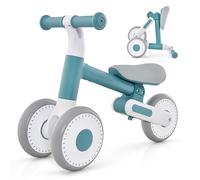 COSTWAY Baby Balance Bike, Folding Toddler Walker Training Bicycle with 3 Heights Adjustable Seat, No Pedal Infant Ride on Toys for 1 2 3 Years old Boys & Girls (Blue)