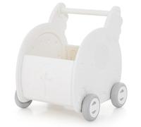 COSTWAY Baby Walker, 2 in 1 Toddler Push Along Shopping Cart with Storage Chest, Wheels, Baby Learning Walking Toy for Boys and Girls