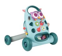 COSTWAY Baby Walker, Push Along Walkers with Activity Centre, Music, Light, 2 Speeds Wheels, Interactive First Steps Learning Walking Toy for 10-36 Months Old (Blue, 57 x 42 x 46cm)