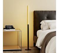 Costway Bamboo Floor Lamp Dimmable Led Corner Lamp With Foot Switch